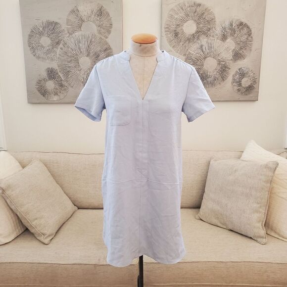 🌸 LUSH/ All in Favor 🌸 Hailey Crepe Shift Dress - [size Small, Blue] - Picture 4 of 12